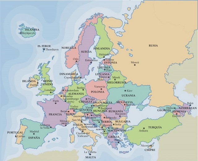 Lista de Países y Capitales de Europa